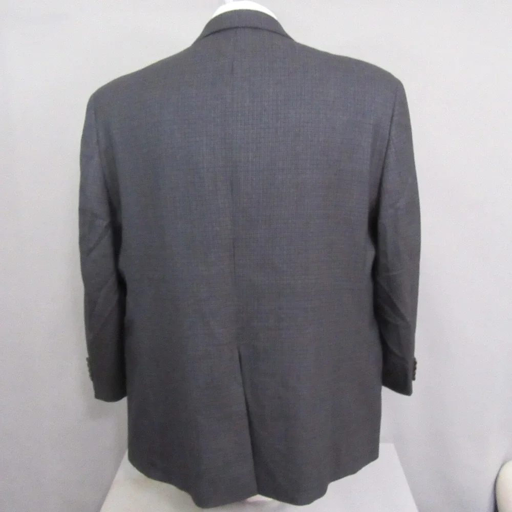 Ralph Lauren Mens Sport Coat 50R Classic Fit Blue Check Plaid Wool Year